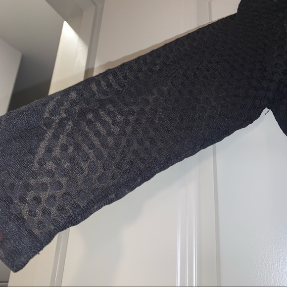 Sheer Black Top with Polka Dots - Picture 4 of 4